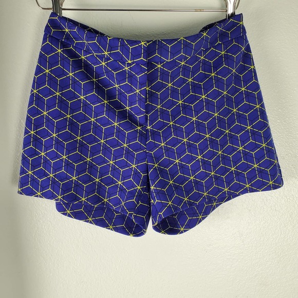 Worthington geometric art deco Modern Fit Shorts PS Blue - Picture 1 of 5